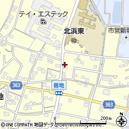 静岡県浜松市浜名区善地243周辺の地図