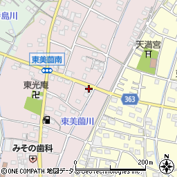 静岡県浜松市浜名区東美薗105-1周辺の地図