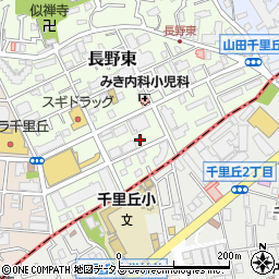 大阪府吹田市長野東3-5周辺の地図