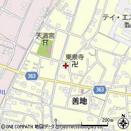 静岡県浜松市浜名区善地206周辺の地図