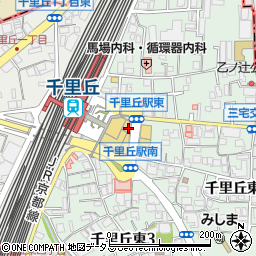 ヒグチ薬店チェーン千里丘駅前店周辺の地図