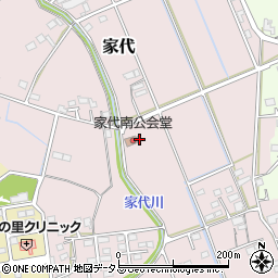静岡県掛川市家代121周辺の地図