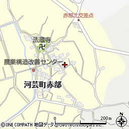 三重県津市河芸町赤部周辺の地図