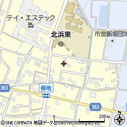 静岡県浜松市浜名区善地252周辺の地図