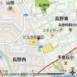 大阪府吹田市長野東8-17周辺の地図