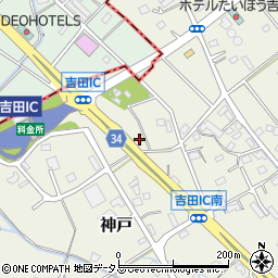 静岡県榛原郡吉田町神戸1456-1周辺の地図