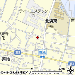 静岡県浜松市浜名区善地196周辺の地図