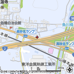 兵庫県高砂市阿弥陀町魚橋496周辺の地図