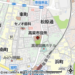 岡山県高梁市周辺の地図