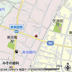 静岡県浜松市浜名区東美薗154-1周辺の地図