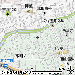 大阪府豊中市本町3丁目7周辺の地図