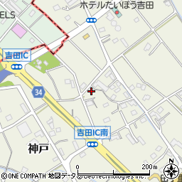 静岡県榛原郡吉田町神戸1446周辺の地図