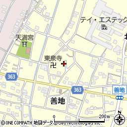 静岡県浜松市浜名区善地388周辺の地図