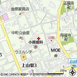 静岡県袋井市上山梨1487周辺の地図