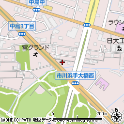 兵庫県姫路市飾磨区中島414-224周辺の地図