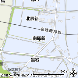 愛知県西尾市吉良町乙川南辰新周辺の地図