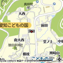 愛知県西尾市東幡豆町深田周辺の地図