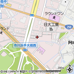 兵庫県姫路市飾磨区中島414-240周辺の地図