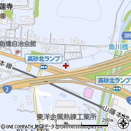 兵庫県高砂市阿弥陀町魚橋496-2周辺の地図