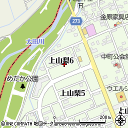 静岡県袋井市上山梨6丁目周辺の地図