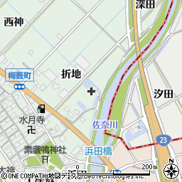 愛知県豊橋市梅薮町折地32周辺の地図