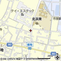 静岡県浜松市浜名区善地141周辺の地図