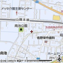兵庫県高砂市阿弥陀町南池278周辺の地図
