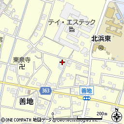 静岡県浜松市浜名区善地190-3周辺の地図
