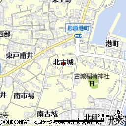 愛知県蒲郡市形原町（北古城）周辺の地図