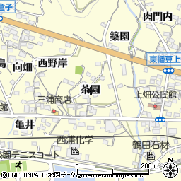 愛知県西尾市東幡豆町茶園周辺の地図