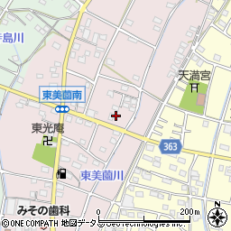 静岡県浜松市浜名区東美薗165周辺の地図