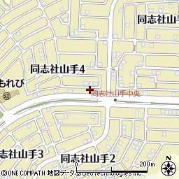 京都府京田辺市同志社山手周辺の地図