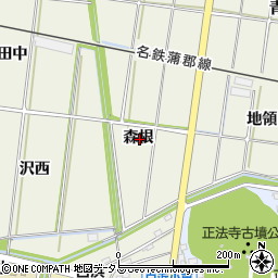 愛知県西尾市吉良町富好新田森根周辺の地図
