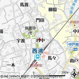 愛知県蒲郡市西浦町日中27周辺の地図