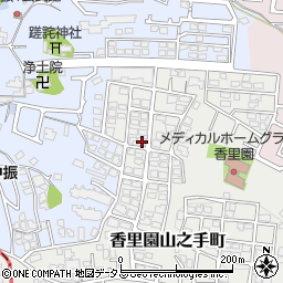 大阪府枚方市香里園山之手町22-6周辺の地図