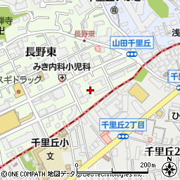 大阪府吹田市長野東2周辺の地図