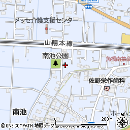 兵庫県高砂市阿弥陀町南池7周辺の地図