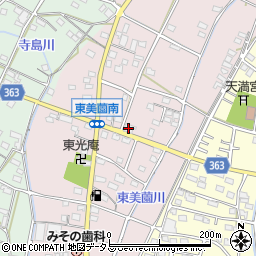 静岡県浜松市浜名区東美薗167周辺の地図