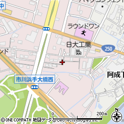 兵庫県姫路市飾磨区中島414-252周辺の地図