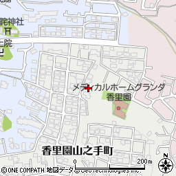 大阪府枚方市香里園山之手町19-6周辺の地図