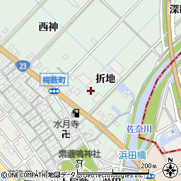 愛知県豊橋市梅薮町折地57周辺の地図