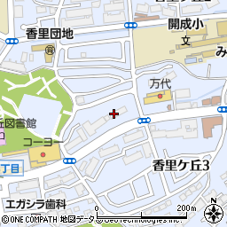 プティブラン　香里ケ丘店周辺の地図