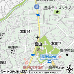 リパーク豊中本町第３駐車場周辺の地図
