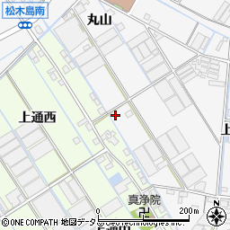愛知県西尾市一色町松木島上汐田1周辺の地図