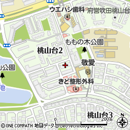 シュロス桃山台周辺の地図