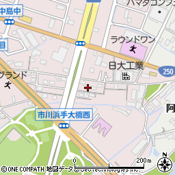 兵庫県姫路市飾磨区中島414-244周辺の地図