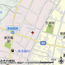 静岡県浜松市浜名区東美薗153周辺の地図