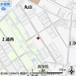 愛知県西尾市一色町松木島上汐田2周辺の地図