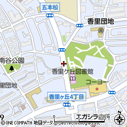 大阪府枚方市香里ケ丘周辺の地図