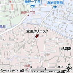 宝田クリニック周辺の地図